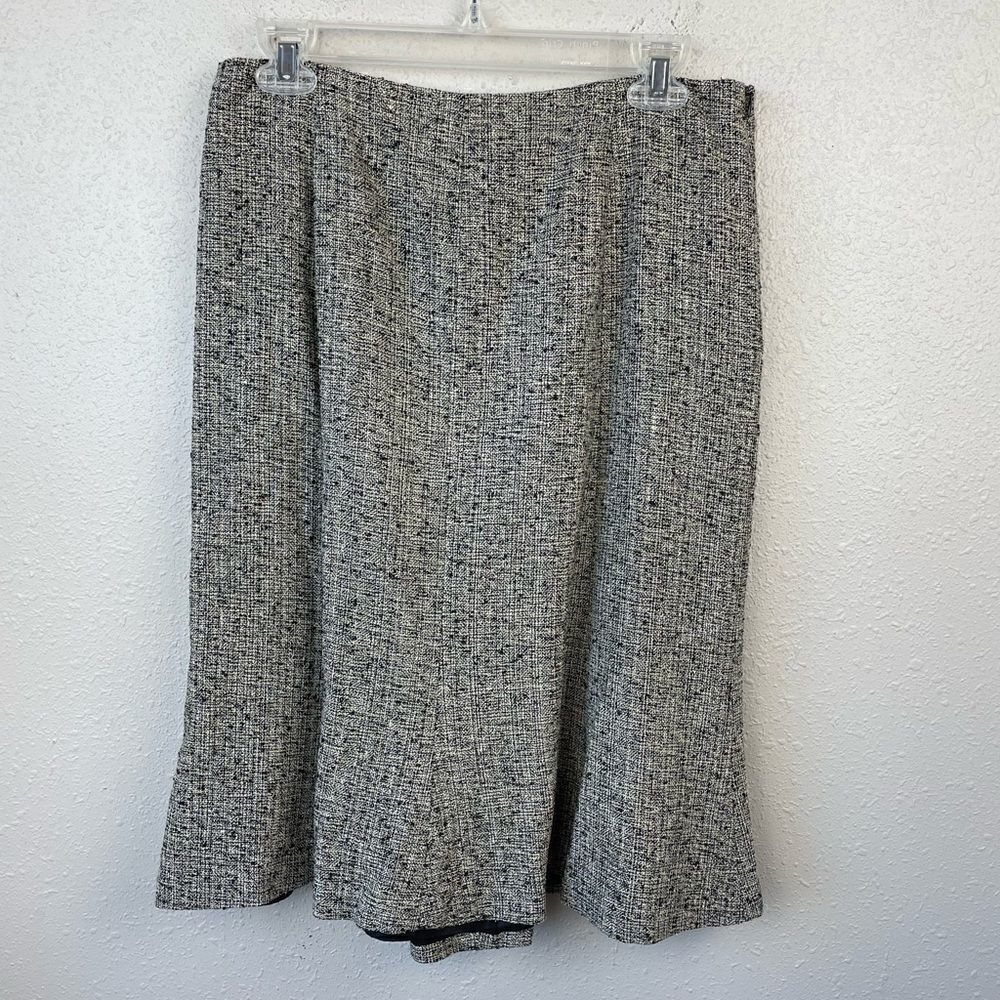 Pre-Owed Josephine Chaus Womens Midi Black and White Skirt Size 8